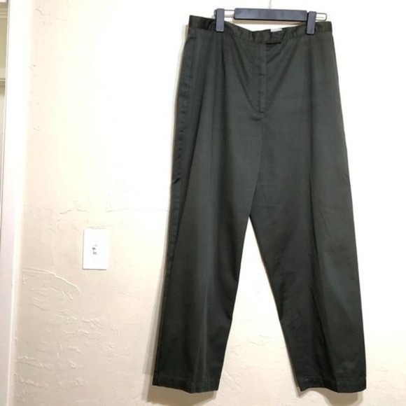 Talbots Pants - Talbots Womens Patns 16 Petite Dark Green Chino Slacks